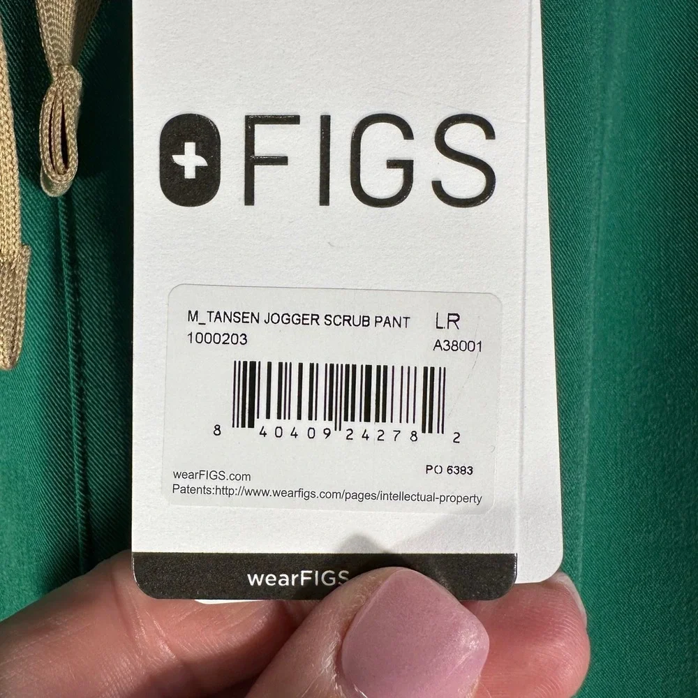 NEW FIGS Tansen Jogger Scrub Pants Mens Large Regular Green 1000203R NWT